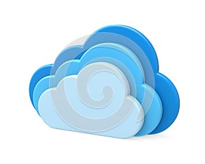 Cloud Computing Symbol Isolated