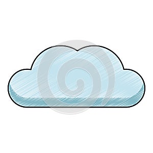 Cloud computing symbol scribble