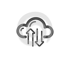 Cloud computing sync icon. Internet data storage sign. Vector