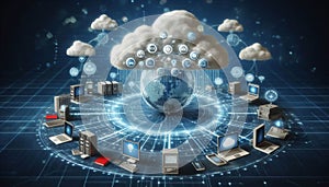 A Cloud Computing System Sharing Resources Accessing and utili photo