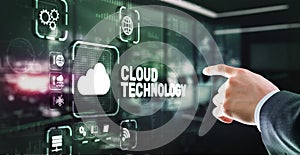 Cloud computing technology business network concept
