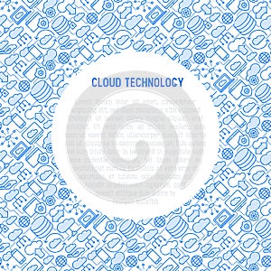 Cloud computing technology concept