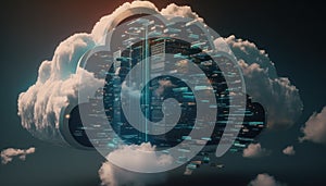 Cloud computing technology concept background, digital