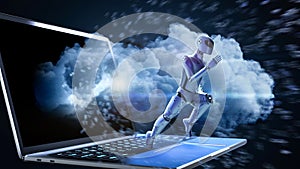 Cloud computing technology concept