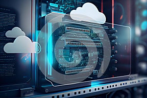 Cloud computing technology concept.generative ai