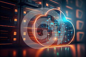 Cloud computing technology concept.generative ai
