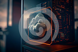 Cloud computing technology concept.generative ai