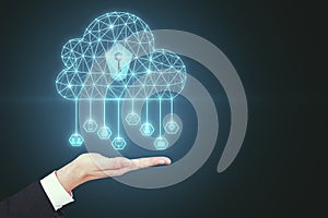 Cloud computing and technology concept