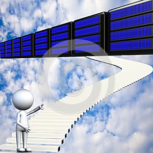 Cloud computing, technology connectivity concept