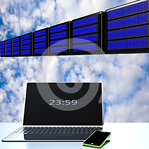 Cloud computing, technology connectivity concept