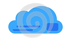 Cloud Computing Technology Data Storage Vector Icon, Digital Information, vector design Generative AI