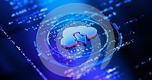 Cloud Computing Technology - Digital Data Storage and Networking Concept