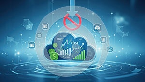 Cloud Computing Technology Digital Network Infrastructure Visualization