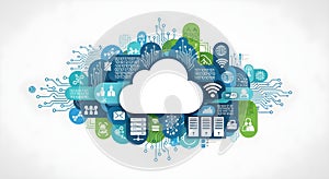 Cloud Computing Technology and Global Network Concept