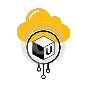 Cloud computing technology icon