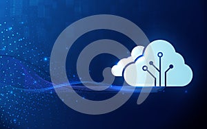 Cloud computing technology internet. Big data visualization technologies algorithms. Vector illustration photo