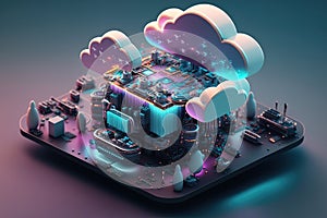 Cloud Computing Technology Modern Concept