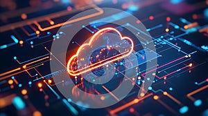 Cloud computing technology network digital data storage server system architecture concept design modern