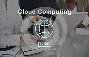 Cloud Computing Technology Online Website Concept