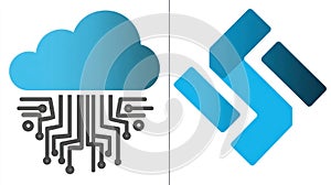 Cloud Computing and Technology Symbol Digital Network Abstract Shape
