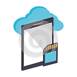Cloud computing technology vector illustration