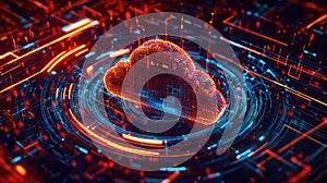 Cloud computing technology transmitting data in a digital network