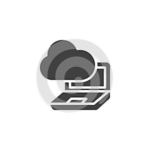 Cloud computing technology vector icon