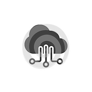 Cloud computing technology vector icon