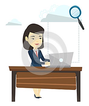 Cloud computing technology vector illustration.