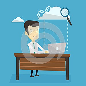 Cloud computing technology vector illustration.