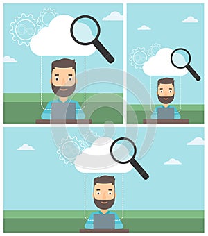 Cloud computing technology vector illustration.