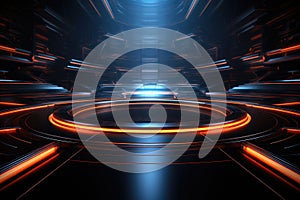 Cloud computing transfer big data on internet. futuristic digital technology .Generative AI