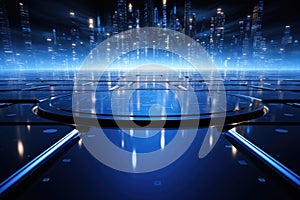 Cloud computing transfer big data on internet. futuristic digital technology .Generative AI