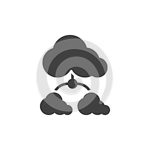 Cloud computing transfer vector icon