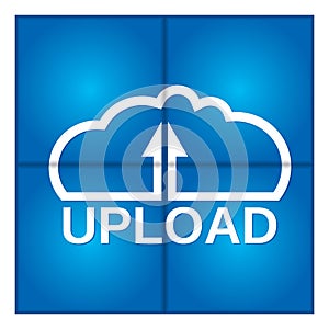 Cloud computing. Upload data.