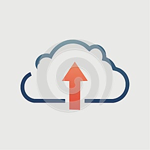 Cloud Computing Upload Data Icon