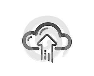 Cloud computing upload icon. Internet data storage sign. Vector