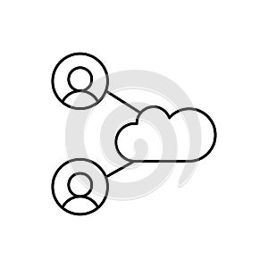 Cloud computing, users, SEO icon. Simple line, outline vector elements of commerce icons for ui and ux, website or mobile