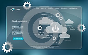 Cloud computing vector concept