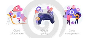 Cloud computing vector concept metaphors