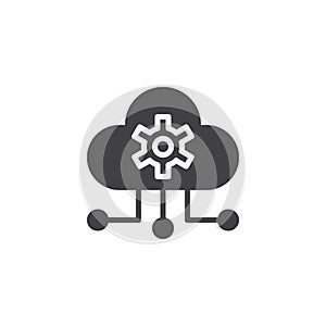 Cloud computing vector icon