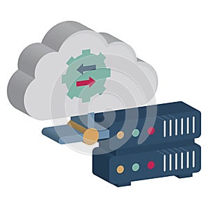Cloud computing vector icon which can easily modify or edit