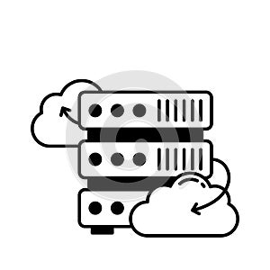 Cloud computing Vector Icon which can easily modify or edit