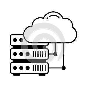 Cloud computing Vector Icon which can easily modify or edit
