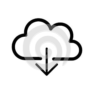 Cloud computing Vector icon which can easily modify or edit