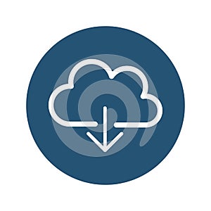 Cloud computing Vector icon which can easily modify or edit
