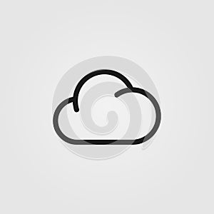 Cloud computing. Vector illustration. Technology concept for web and mobile applications. Weather icon, cloudy symbol
