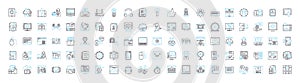 Cloud computing vector line icons set. Cloud, Computing, Storage, Services, SaaS, PaaS, IaaS illustration outline