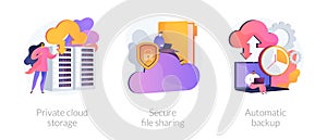 Web hosting platform vector concept metaphors.