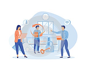 Cloud Computing. Web cloud technology, data storage, hosting, connection. Working process, teamwork communication.